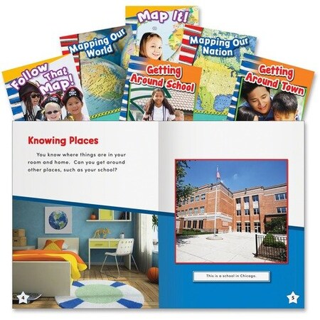 Shell Education Teacher Created Materials Social Studies Set, Lets Map It, Grade K-3, 6 BK/ST, 6PK SHL20598